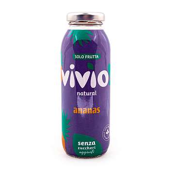 Напиток фруктовый натуральный с ананасовым соком без добавления сахара, VIVIO, 0,250 л (ст/бут)