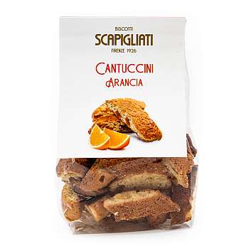 Кантуччини с апельсиновыми цукатами, SCAPIGLIATI, 0,150 кг (пл/пак)
