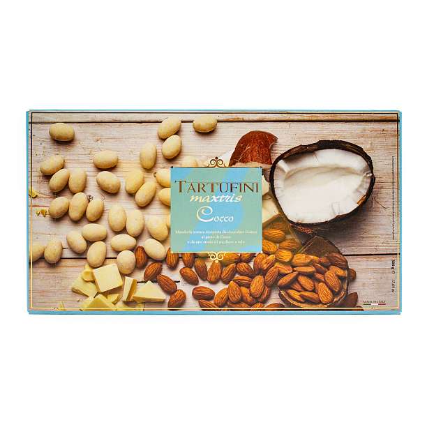 Миндаль в белом шоколаде со вкусом кокоса TARTUFINI, MAXTRIS, 0,5 кг  Confetti Maxtris Италия