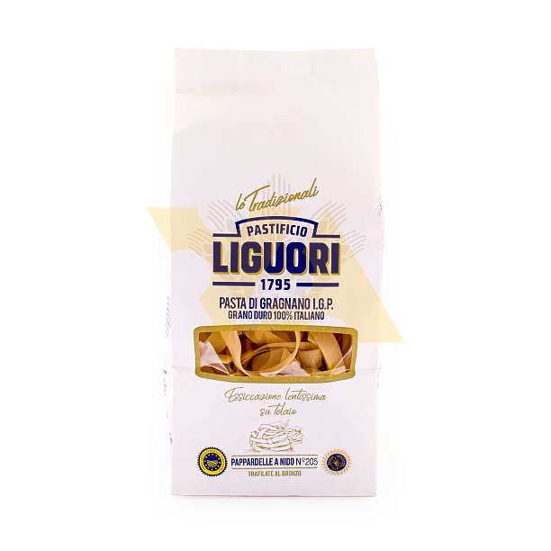 Паппарделе клубочки №205, паста из Граньяно I.G.P. из твердых сортов пшеницы, LIGUORI, 0,5 кг (бум/упак)  Liguori Pastificio Италия