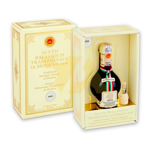 Уксус бальзамический традиционный из Модены DOP EXTRAVECCHIO, К0145, выдержка 30 лет, GOCCE, 0,100 л (ст/б в бежевой коробке)  Acetaia Leonardi Италия