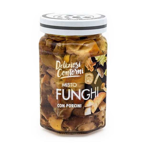 Смесь грибов с белыми грибами пастеризованная в подсолнечном масле, CITRES, 0,290 кг/0,192 кг/0,319 л (ст/б)  Citres Италия