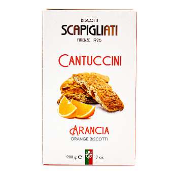Кантуччини с апельсиновыми цукатами, SCAPIGLIATI, 0,200 кг (карт/кор)