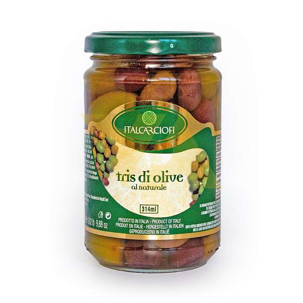 Оливки Ассорти с косточкой в рассоле, ITALCARCIOFI, 0,280 кг/0,180 кг/0,314 л (ст/б)  Italcarciofi S.r.L. Италия