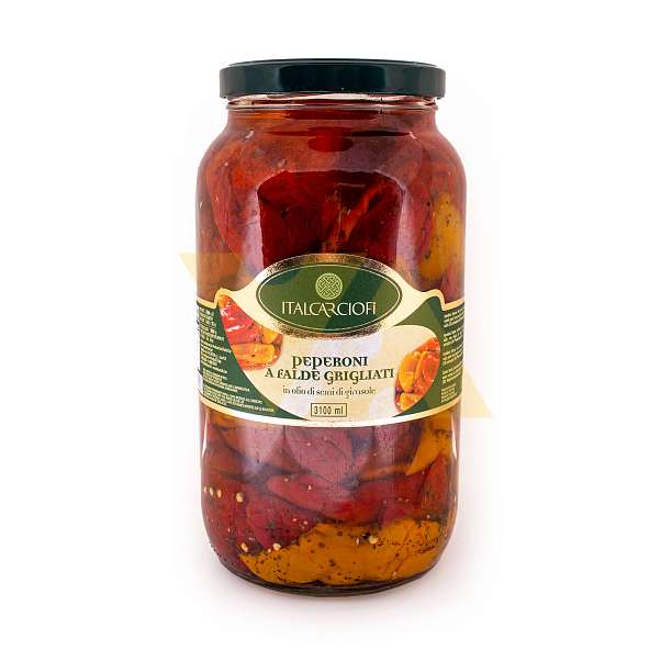 Перец жареный на гриле в подсолнечном масле, ITALCARCIOFI, 2,9 кг/1,8 кг/3,1 л (ст/б)  Italcarciofi S.r.L. Италия