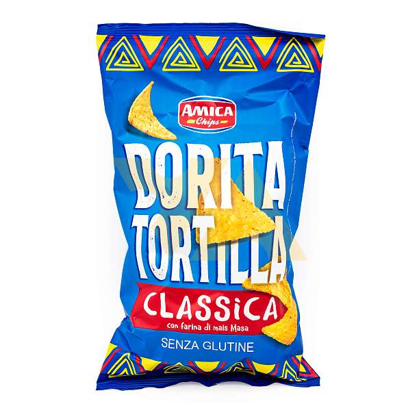 Чипсы кукурузные (начос) классические DORITA TORTILLA, AMICA CHIPS, 0,200 кг 0.2 кг. Amica Chips Италия