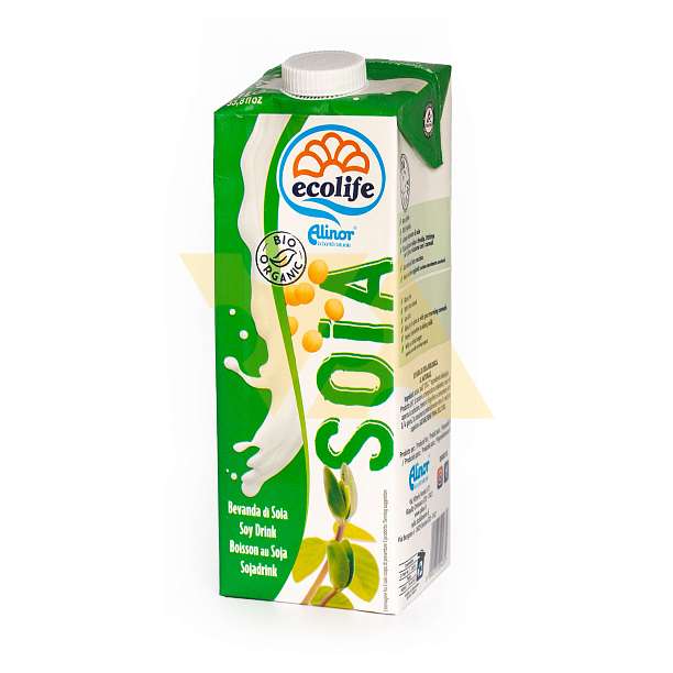 Напиток соевый натуральный БИО ECOLIFE, ALINOR, 1 л (тетрапак)  Alinor Италия