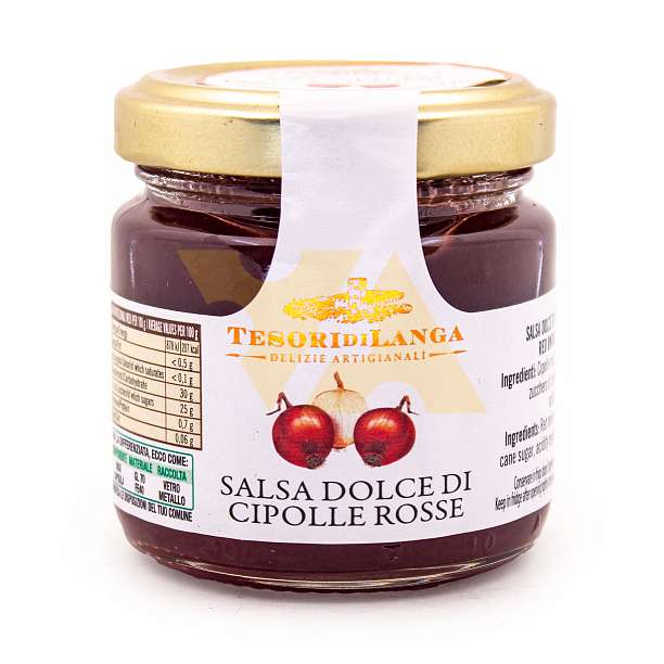 Соус сладкий для сыра из красного лука, TESORI DI LANGA, 0,110 кг (ст/б)  Apicoltura Brezzo Италия