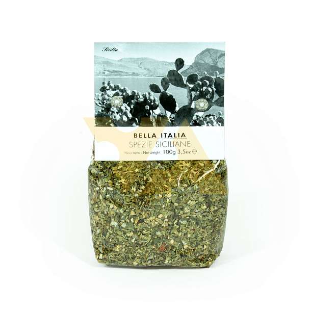 Специи сицилийские, смесь специй мяса на гриле, запекания рыбы и ароматизации соусов, BELLA ITALIA, UMBRO, 0,1 кг (пл/пак) 0.1 Antico Pastificio Umbro S.r.l. Италия