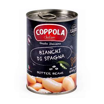 Фасоль белая испанская COPPOLA, 0,4 кг/0,24 кг/0,425 л (ж/б)