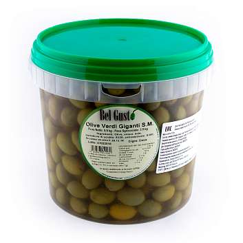 Оливки гигантские BEL GUSTO, GRANATA, 5,9 кг/3,5 кг (пл/б)
