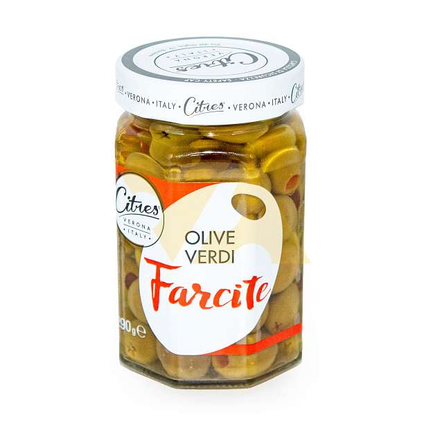 Оливки зеленые фаршированные перцем в подсолнечном масле, CITRES, 0,290 кг (ст/б)  Citres Италия