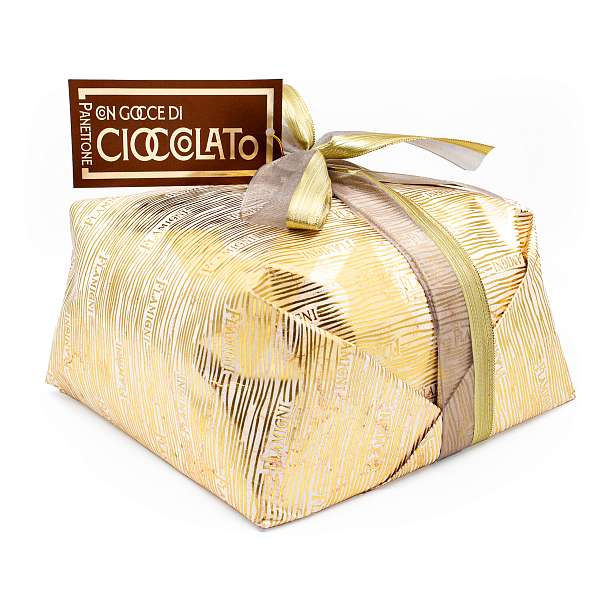 Панеттоне с шоколадными каплями без изюма и цукатов, FLAMIGNI, 1 кг (бумажная упаковка)  Flamigni S.r.L. Италия