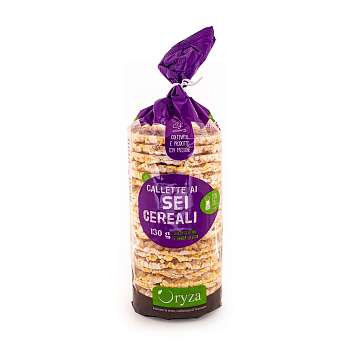 Хлебцы круглые (галеты) мультизлаковые (кукуруза, рис интеграле, амарант, киноа, просо, гречиха) BIO, ORYZA,  0,13 кг