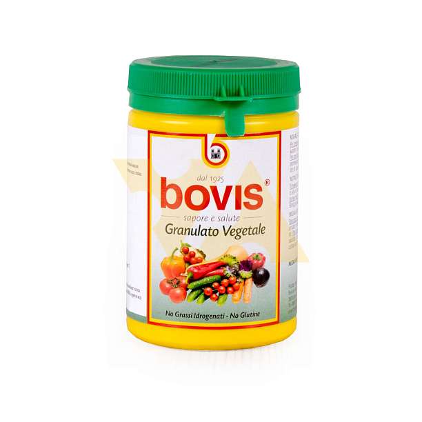 Бульон овощной гранулированный, BOVIS, 0,2 кг (желтая пл/б с зеленой крышкой)