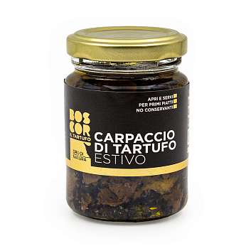 Трюфель черный летний резаный в оливковом масле BOSCOR, CALUGI, 0,085 кг (ст/б)
