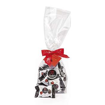 Конфеты Боеро черешня с косточкой с граппой в темном шоколаде, BODRATO CIOCCOLATO, 0,150 кг (пласт/пакет)