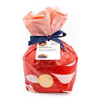 Панеттоне Традиционный с апельсиновыми цукатами и изюмом ароматизированный вином "Марсала DOP" и Ликером "Терре Сичилиане Зибиббо IGP", FIASCONARO, 0,500 кг (бум/уп)