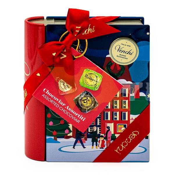 Ассорти шоколадных конфет CHOCOVIAR, VENCHI, 0,117 кг (подарочная новогодняя жест/кор мини-книга)  Venchi Италия