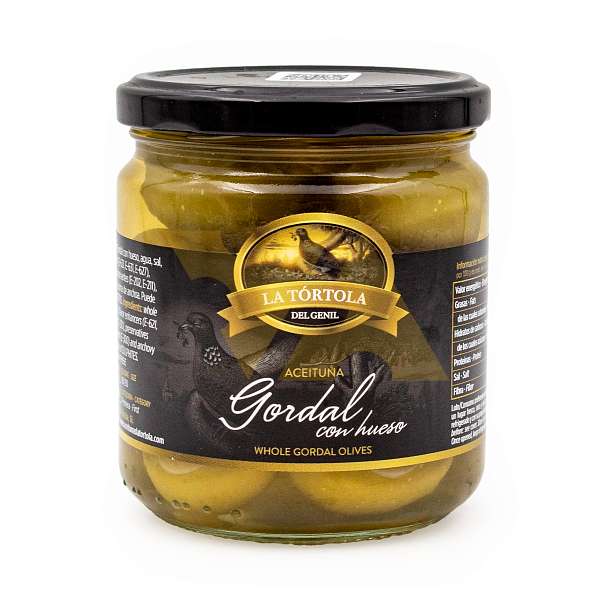 Оливки зеленые с косточками "GORDAL", LA TORTOLA, 0,370 кг/0,200 кг (ст/б)  LA TORTOLA Испания