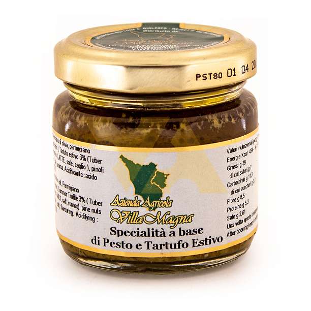 Соус Песто с черным летним трюфелем, VILLA MAGNA, 0,08 кг  VILLA MAGNA Италия