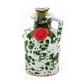 Масло оливковое первого холодного отжима FRUTTATO MEDIO, GALANTINO, 0,1 л (керамический кувшин FANTASIA VERDE зеленый)