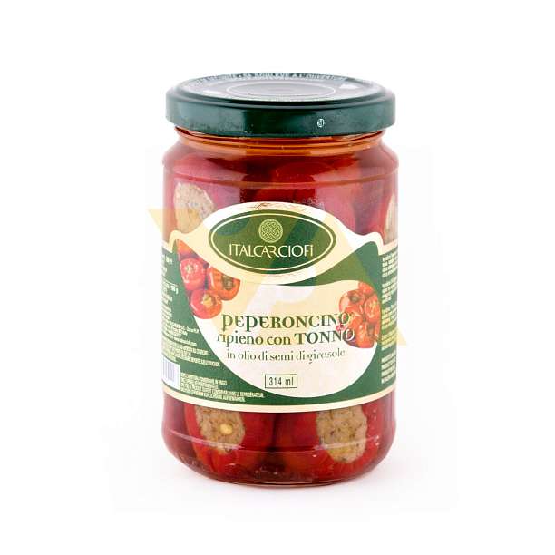 Перец фаршированный тунцом в подсолнечном масле, ITALCARCIOFI, 0,29 кг/0,19 кг/0,314 л (ст/б)  Italcarciofi S.r.L. Италия