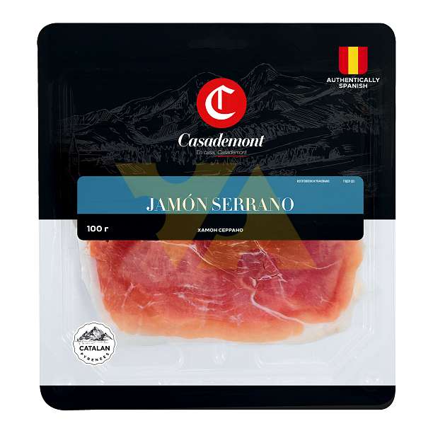 Хамон Серрано, окорок сыровяленый, нарезка, CASADEMONT, 0,1 кг  Casademont Россия