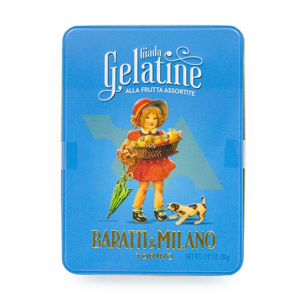 Мармелад фруктовый ассорти с фруктовым соком GIADA, 5862, 5 вкусов, BARATTI&MILANO, 0,280 кг (жест/кор с историческим имиджем)  Baratti & Milano Италия
