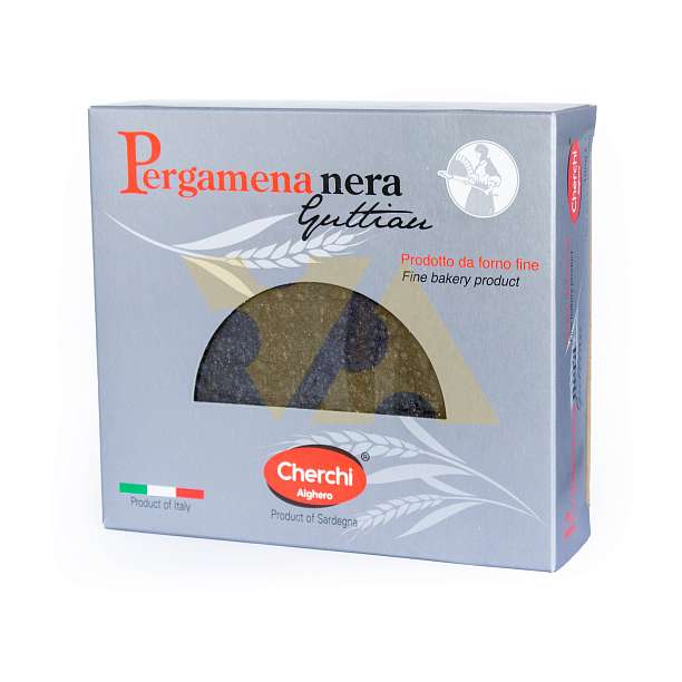 Хлебцы сардинские PERGAMENA NERA Гуттиау черный, CHERCHI, 0,100 кг (карт/кор)  Cherchi Италия