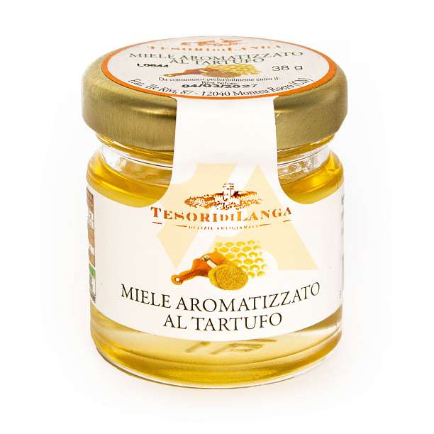 Мед акациевый ароматизированный черным трюфелем, TESORI DI LANGA, 0,038 кг (ст/б)  Apicoltura Brezzo Италия