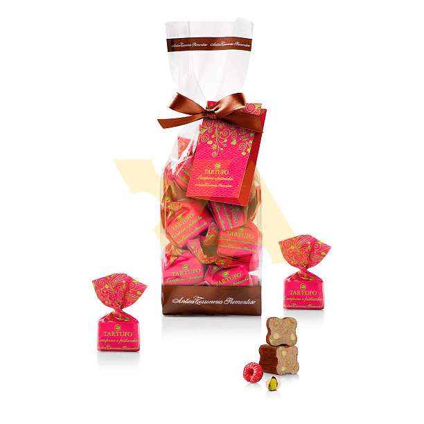 Конфеты Трюфели Дольче с фисташками и малиной, ANTICA TORRONERIA PIEMONTESE, 0,200 кг (пл/пак)  Antica Torroneria Piemontese Италия