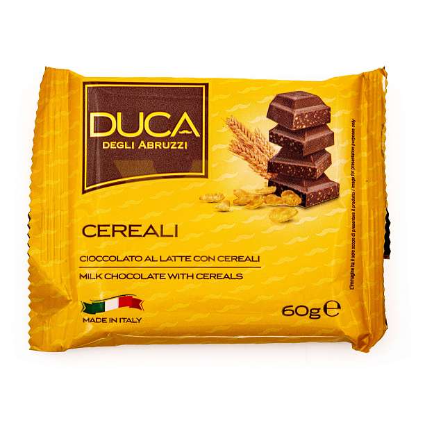 Шоколад молочный со злаками CEREALI DUCA, CEREALITALIA, 0,060 кг  Cerealitalia Италия