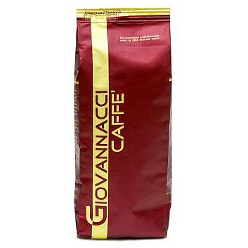 Кофе в зернах BORDEUX, смесь обжаренная 80% арабики и 20% робусты, GIOVANNACCI, 1 кг (коричневый фольгированный пакет с обратным клапаном)