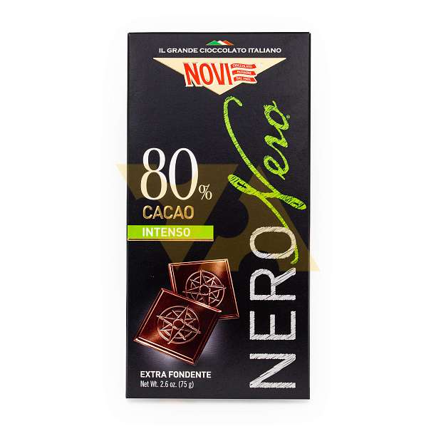 Плитка горького шоколада 80%, 1565, NOVI, 0,075 кг (карт/кор)  Elah Dufour Италия