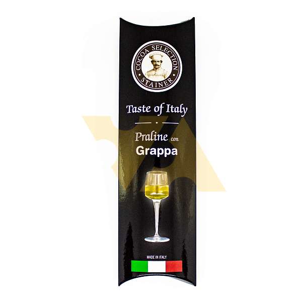 Пралине в темном шоколаде с граппой COCOA SELECTION, STAINER, 0,0294 кг (карт/кор) 0.0294 кг. ANDREA STAINER Италия