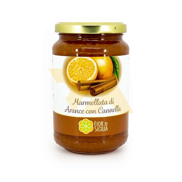 Джем из апельсина с корицей, FIOR DI SICILIA, 0,430 кг (ст/банка) 0.43 кг. Agrisicilia Италия