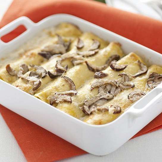Каннеллони с картофелем и белыми грибами