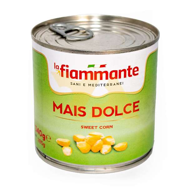 Кукуруза сладкая LA FIAMMANTE, ICAB, 0,340 кг/0,285 кг (ж/б)  La Fiammante Италия