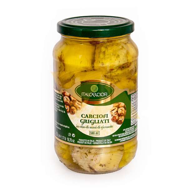 Артишоки на гриле в подсолнечном масле, ITALCARCIOFI, 0,530 кг/0,580 л (ст/б)  Italcarciofi S.r.L. Италия
