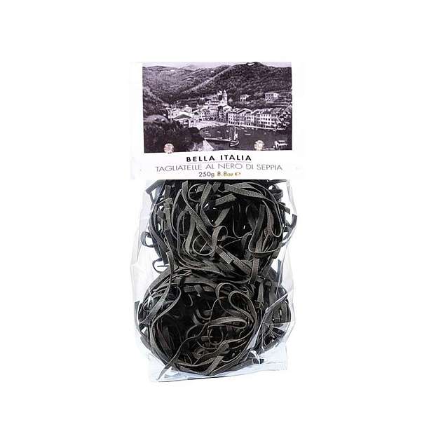 Тальятелле с чернилами каракатиц BELLA ITALIA, паста из твердых сортов пшеницы,  UMBRO, 0,25 кг  Antico Pastificio Umbro S.r.l. Италия