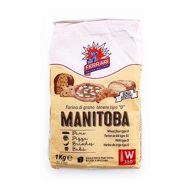 Мука из мягких сортов пшеницы типа 0 Манитоба, MOLINO FERRARI, 1 кг 1 кг. MOLINO FERRARI Италия