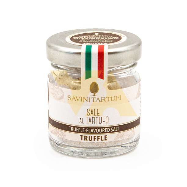 Соль морская ароматизированная черным трюфелем, SAVINI TARTUFI, 0,030 кг (ст/б)  SAVINI TARTUFI Италия