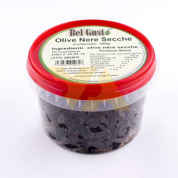 Маслины вяленые BEL GUSTO, GRANATA, 0,35 кг (пл/б)  Granata Antonio Италия