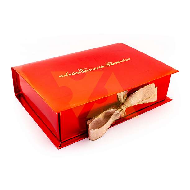 Конфеты 0144, ассорти нуги и трюфелей SPECIALITA MISTA, 7 видов, КРАСНАЯ КОРОБКА, ANTICA TORRONERIA PIEMONTESE, 0,500 кг  Antica Torroneria Piemontese Италия