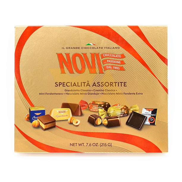 Пралине шоколадные конфеты ассорти SPECIALITA ASSORTITE, 3000, NOVI, 0,215 кг (карт/кор)  Elah Dufour Италия