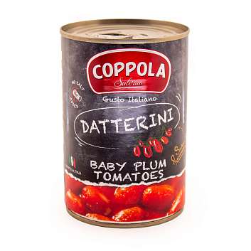 Томаты Даттерини, без добавления соли, COPPOLA, 0,4 кг/0,24 кг/0,425 л (ж/б)