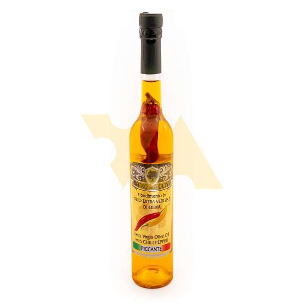 Масло оливковое первого холодного отжима ароматизированное с острым перцем PICCANTE, REGNO DEGLI ULIVI, 0,1 л (ст/бут)  Regno degli Ulivi Италия