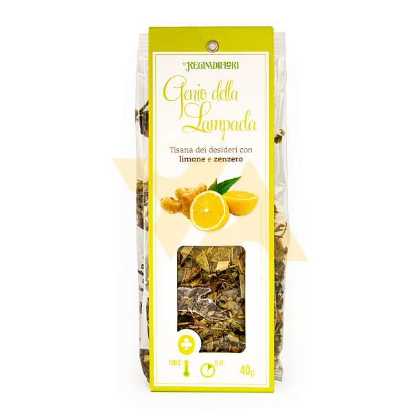 Чай травяной с лимоном и имбирем "Джин из лампы" REGINADIFIORI, 0,040 гр (пласт/пак)  REGINADIFIORI Италия