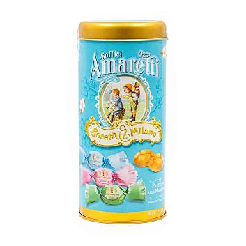 Печенье из миндаля и абрикосовых косточек Амаретти воздушное, 4604, BARATTI&MILANO, 0,145 кг (жест/туба)